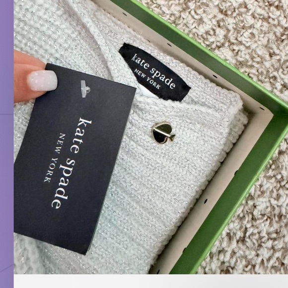 Kate Spade White Scarf and Hat Set New. In Box - Picture 4 of 4